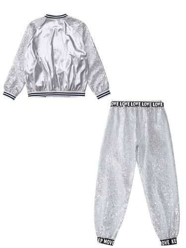 Girls Costumes Club Outfits Modern Teamwear Hip Hop Uniform Cheerleading Set - Picture 73 of 93