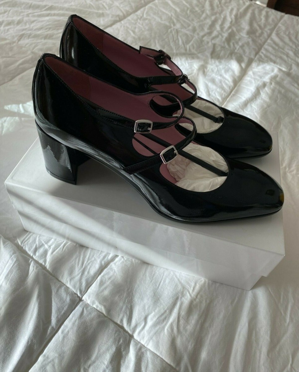 パンプス CAREL PARIS Women Shoes 331452BLACK Black Carel Paris Women's Shoes, ALICE, Black Patent Leather Mary