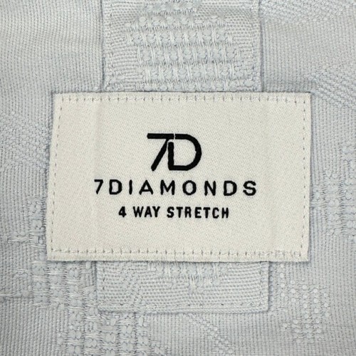7 Diamonds Jacquard Caspian Camp Shirt Mens 2XL Light Blue Button Up Stretch NEW - Picture 5 of 10