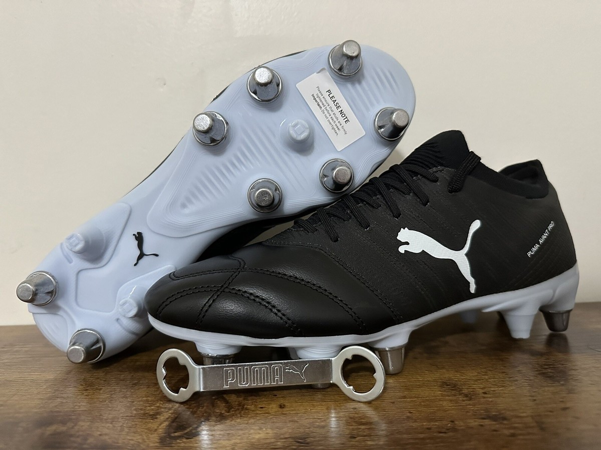 Puma Avant Pro Men’s Rugby Boots/Cleats Black Leather New 106714-02 Men’s Sz 8.5 PUMA AVANT PRO RUGBY CLEATS BLACK WHITE LEATHER 106714-02  main image 3