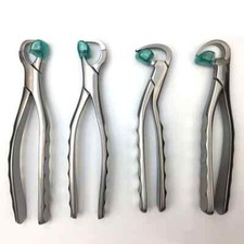Dental Extraction Forceps Standard Series Set of 4 Pcs Free 10 Sillicons