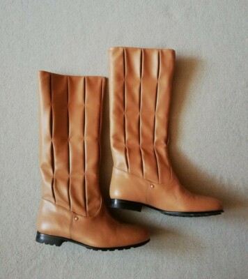 BALLY flache beige Leder Stiefel ''Basilic'' Gr. 36 NEU 