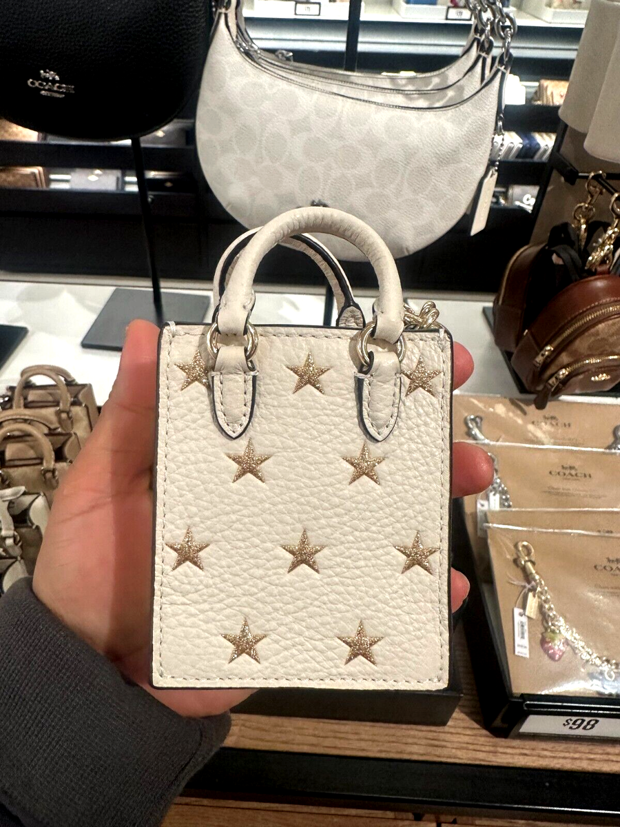 NWT Coach North/South Mini Tote Bag Charm With Star Print CX074 | eBay