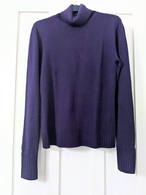 JONES lila Rollkragen Pullover Pulli Oberteil Größe 38