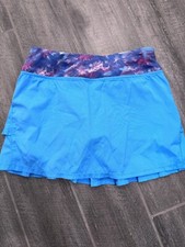 Ivivva By Lululemon Set the Pace Pleated Skirt Turquoise Blue Size 14