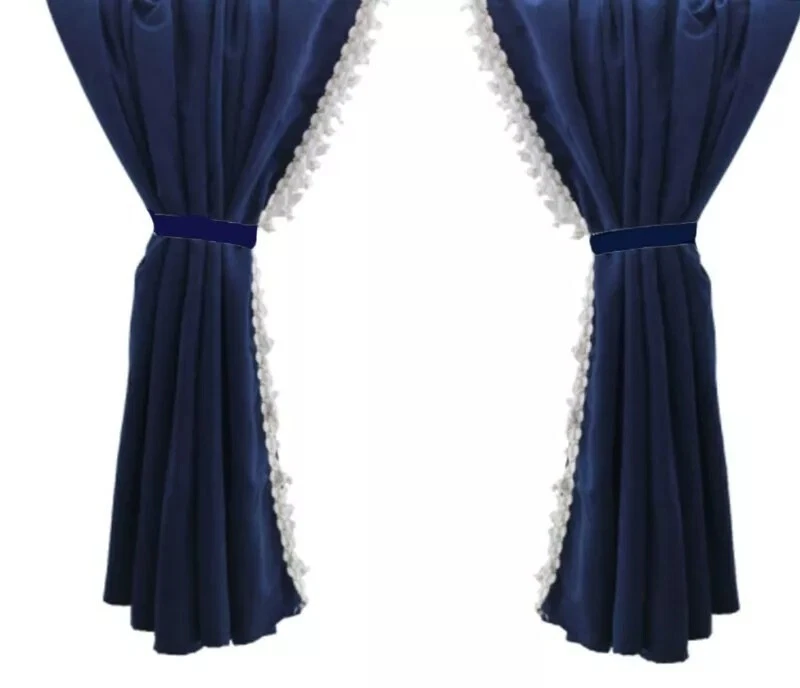 # Bleu Set 2 Rideaux + Décors Avant Velours pour Master Daily Sprinter 195/95 CM - Photo 1/1