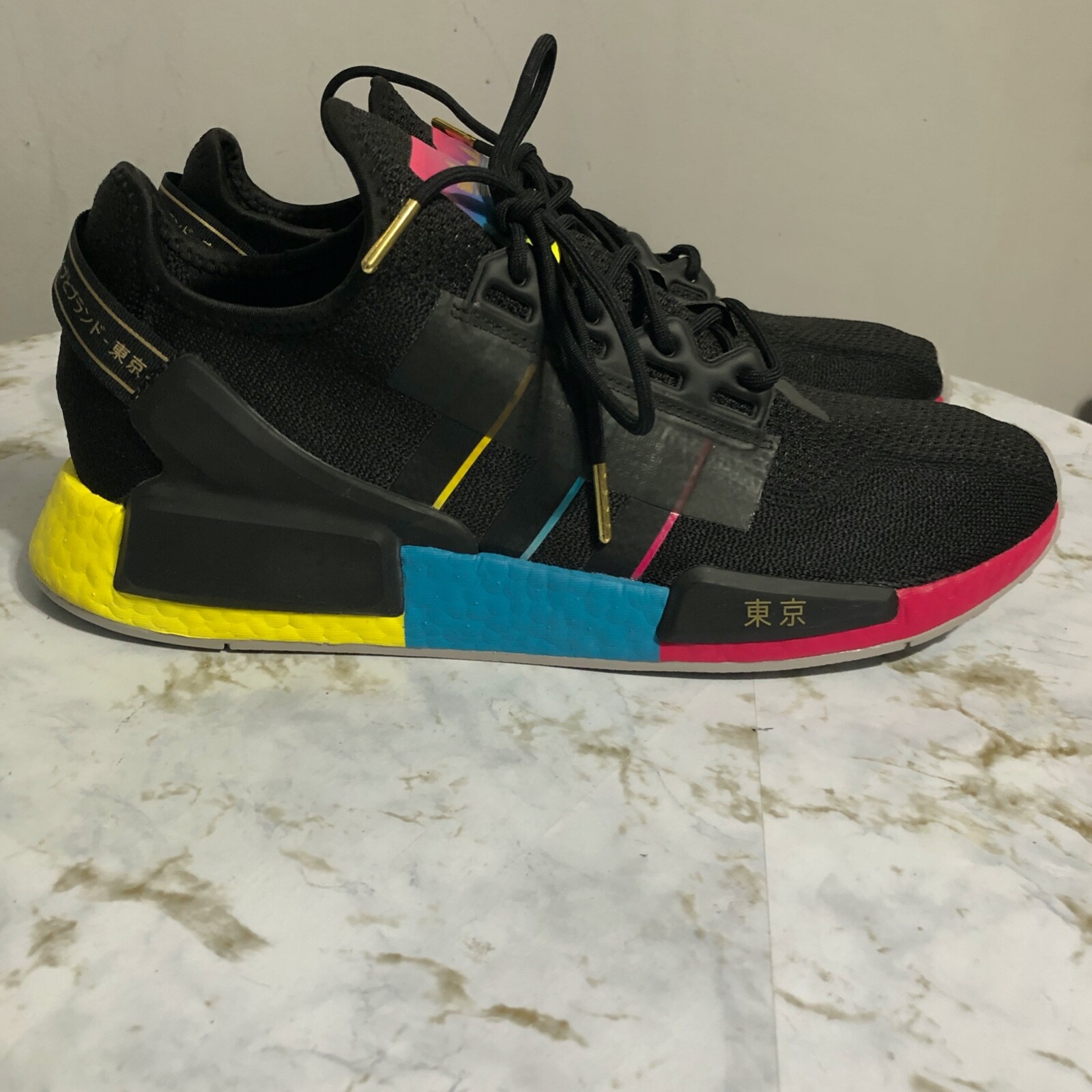 Adidas NMD R1 Tokyo Nights Men's Size 12 Shoes Black Colorful Athletic  Sneakers | eBay