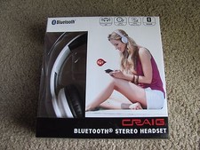 Brand New Craig Bluetooth Wireless Stereo Headset Headphone CBH508-OD-WH White