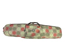 Rare Burton Snowboard "Gig Bag" 166 cm Green Orange Circles Carry Case Fast Ship