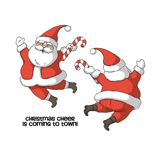 Santa Spinner Christmas Rubber Cling Stamp Set by Art Impressions 4678 NEW! — 第 2/3 张图片