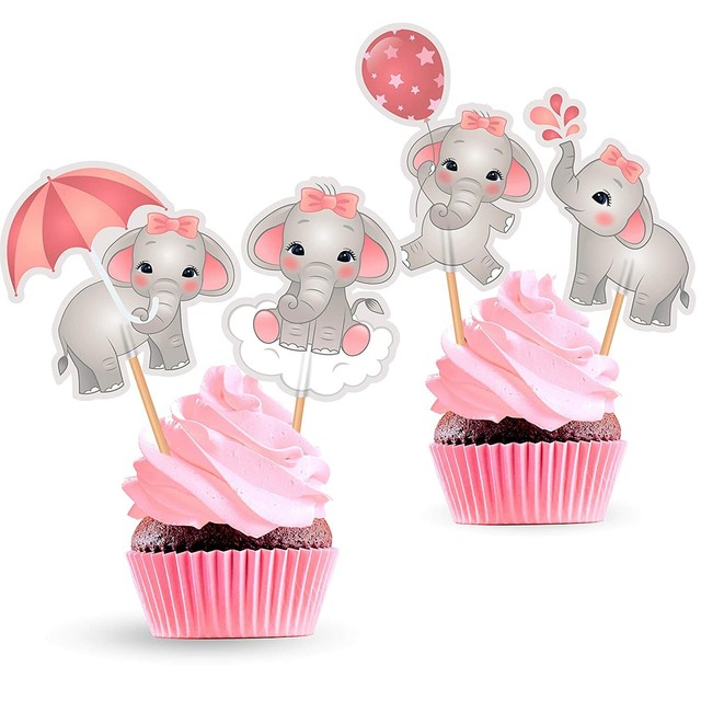 elephant cupcake toppers