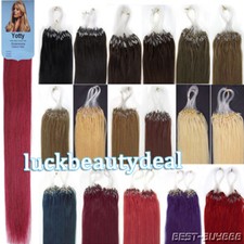 Micro Ring Beads Link Hair Extensions Easy Loop Micro Loop 100 Remy Human Hair