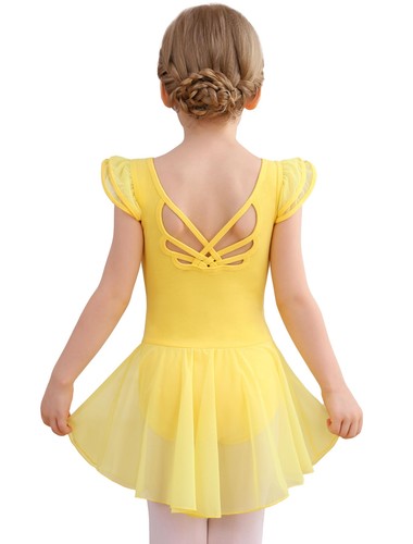 Girls Dance Ballet Leotards Dresses for Toddler Ballerina Outfit Skirt Hollow...