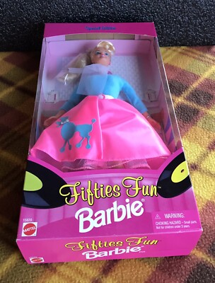 BARBIE, FIFTIES FUN, 15820, 1996, POODLE SKIRT & SWEATER, GOOD