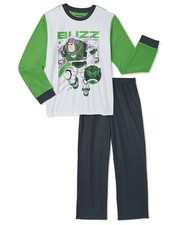 BUZZ LIGHTYEAR Boys 2 Pc Pajamas Flannel Kids Child 4-7 PJ Set Toy Story