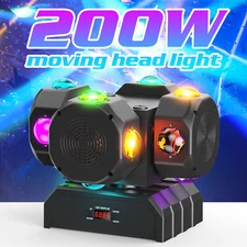 200W 4 Head Moving head light 16 LED Laser Rotating Strobe Lights DMX for DJ Bar