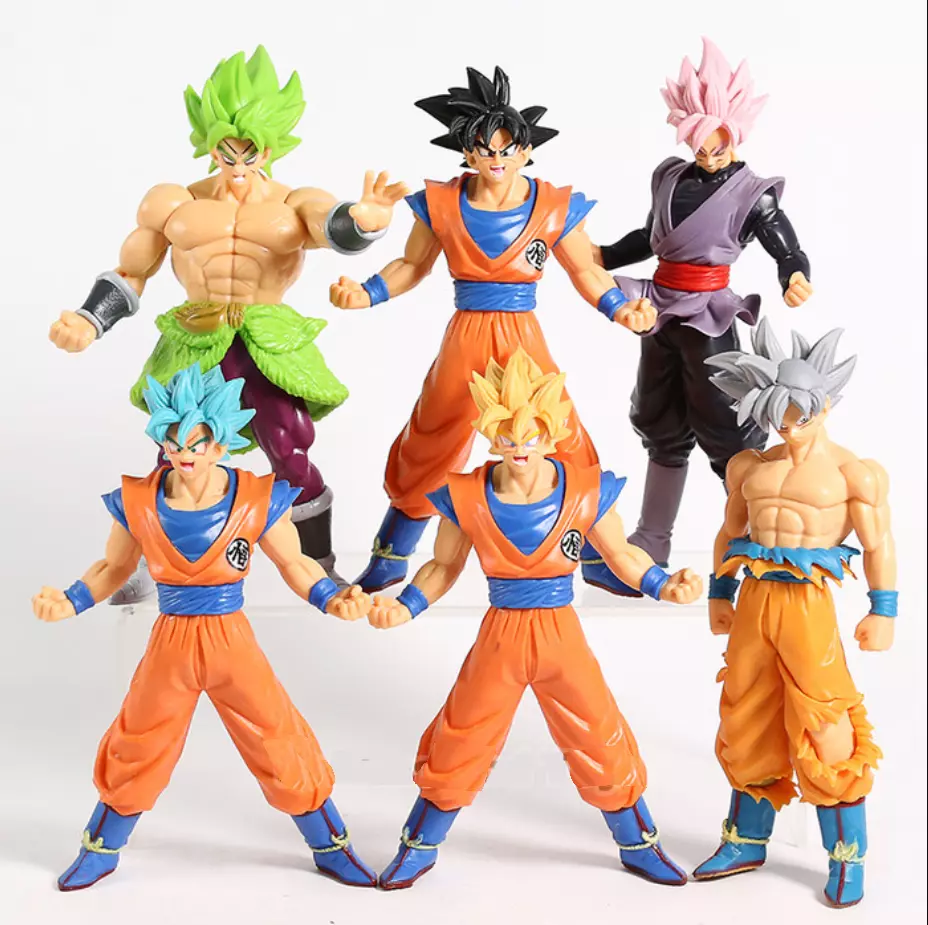 6pcs Dragon Ball Z Figures Set Super Saiyan Goku Son Blue Gokou Vegeta In  Stock