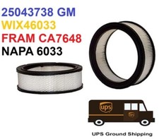 25043738 Gm Replaces Wix 46033 Fram Ca7648 Napa6033 Air Filter Impco F1-5 Ups