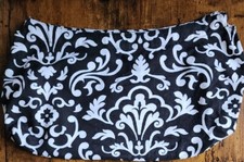 Thirty-One  Fitted  Elite  Skirt Purse Cover  100 Cotton  Black Floral 5 
