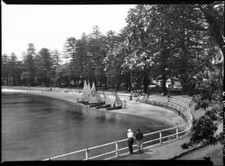 NSW Manly wharf and bus terminal single and double decker buses c - Old Photo