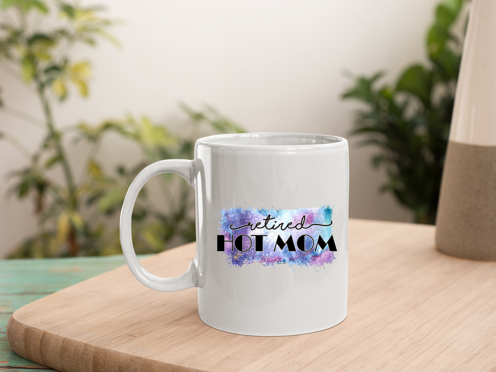 Retired Hot Mom Galaxy Design Ceramic Mug Best Mothers Day Gift