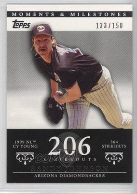 2007 Moments & Milestones Randy Johnson (1999 NL Cy Young 364 Strikeouts) fm0