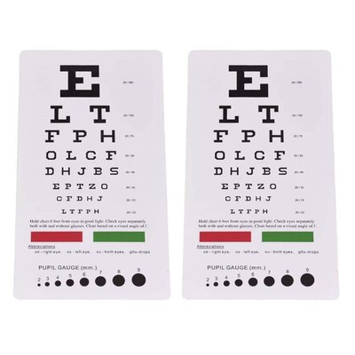 Eye Testing Tools Includes Letter and Digital Version Charts and Rulers