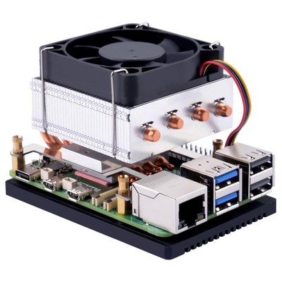 Raspberry Pi 5 CPU Kühler Aluminium Kühlkörper mit Lüfter aktiv Low-Profile