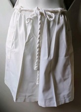 VTG 70's "Jantzen" Clean  White Cotton Culottes with White Rope Belt USA 14