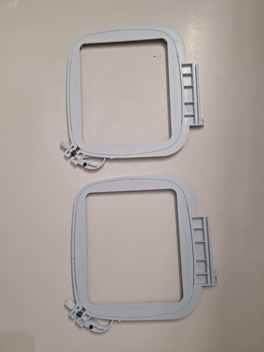 HUSQVARNA VIKING Lot Of 4 Embroidery Hoops 240x150 120x120 100x100 + Training CD - Picture 3 of 10