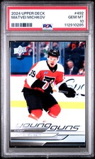 2024 Upper Deck Matvei Michkov Young Guns #492 PSA 10