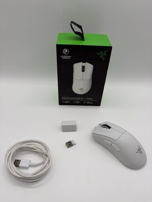 Razer DeathAdder V3 Pro Wireless Gaming Maus Weiß 30000 DPI gebraucht
