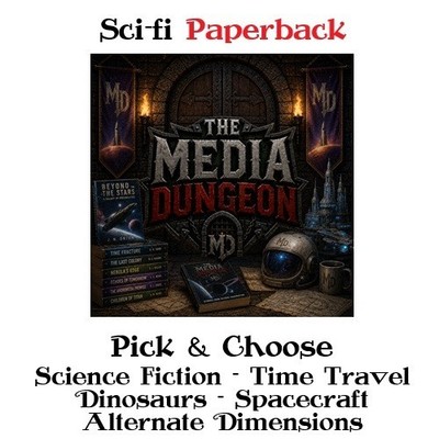 Science Fiction Paperback Book Sci-fi Time Travel Spacecraft Future Dinosaurs