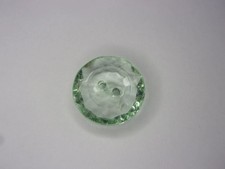6 x Sparkly Clear Acrylic Crystal Round Buttons 2 Hole 15mm Choice Of Colour