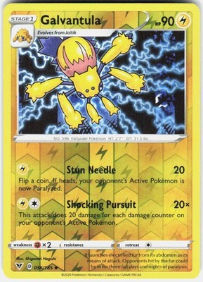 Galvantula Reverse Holo Pokemon SWSH04: Vivid Voltage 056/185 NM