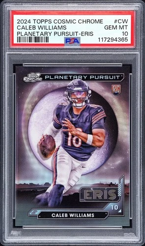 Caleb Williams 2024 Topps Cosmic Chrome Planetary Pursuit Eris SSP 1:43K PSA 10