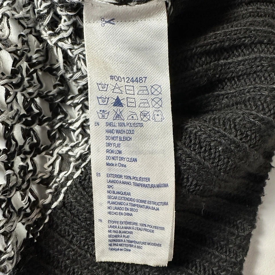 Suéter FOREVER 21 listras pretas e brancas punk gótico emo grunge médio crochê - Imagem 4 de 4