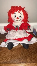 New WT  Applause Raggedy Ann & Andy Mrs Santa Christmas I Love You Doll 15” 2002