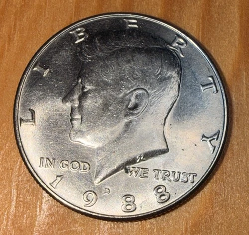 1988-D Kennedy Half Dollar/50c Circulated US Mint Coin