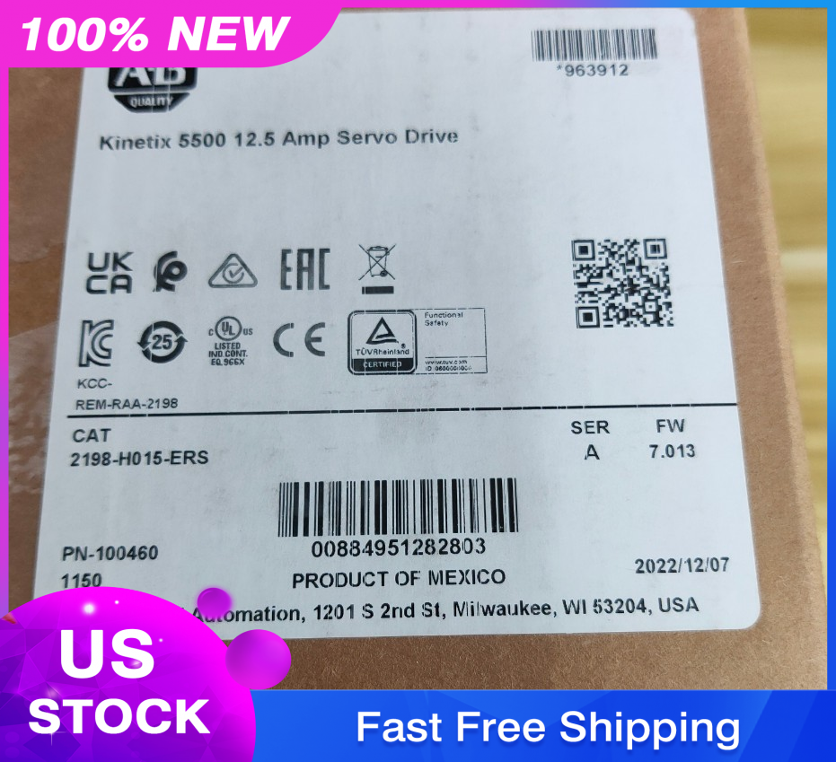 New Allen Bradley AB 2198H015ERS 2198-H015-ERS Ser A Kinetix 5500 AC ...
