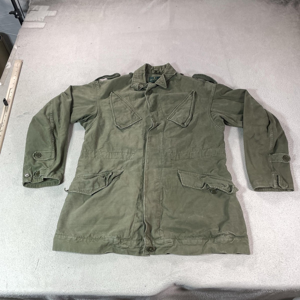Vintage Seyntex Military Jacket Mens Medium Green 1977 Field Coat