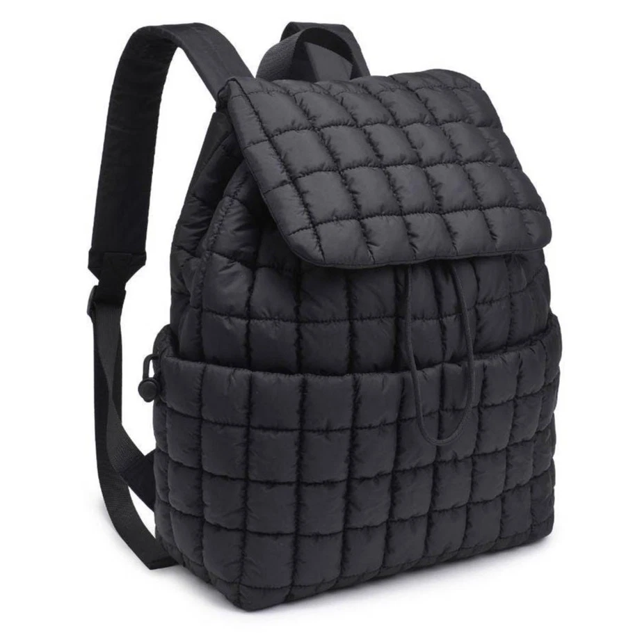 Mochila acolchada Alex de nailon negra Foto 2 de 4