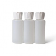 Translucent Squeeze Plastic Bottles with Flip Top Caps, 2 White