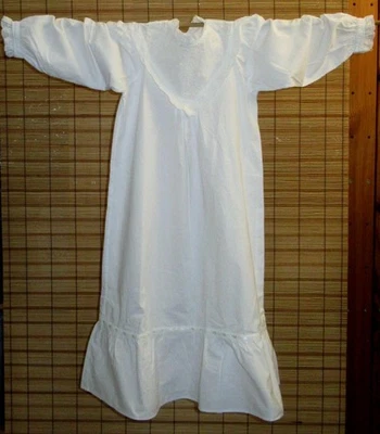 WEISSES NACHTKLEID - SPITZE - COTTON - VINTAGE - THEA - KINDER - Bild 1 von 4