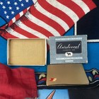 Vintage Cigarette Case Aristocrat English Metal Gold 1930s Art Deco W Box Rare