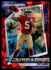 2021 Panini Rookies & Stars Airborne Red Ice Trey Lance RC #AB-18