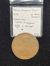 !RARE! Bolivia 1825 AE (Copper) "Gratitude of Chuquisaca" Medal Fonrobert 9742!