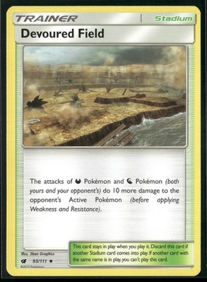 Devoured Field 93/111 SM - Crimson Invasion NM Pokemon