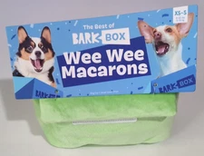 BARK BOX Dog Toy WEE WEE MACARONEY New w/ Tags Size XS-S