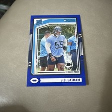 2024 Donruss Press Proof Blue Football Card #340-J.C. Latham-Tennessee Titans